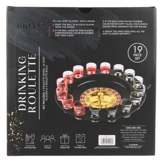 Thumbnail 2: Brooklyn Steel Co. 19 Pc Adult Roulette Drinking Game 