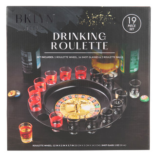 Thumbnail 1: Brooklyn Steel Co. 19 Pc Adult Roulette Drinking Game 