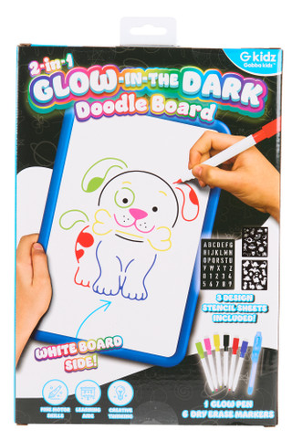 Thumbnail 1: G-KIDZ 2 in 1 Glow-in-the-Dark Doodle Board 