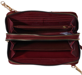 Thumbnail 2: ADRIENNE VITTADINI Dual Zippered Crossbody Wallet 