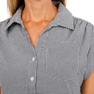 Thumbnail 4: ELAN Women's Short Sleeve Button Down Dress 
