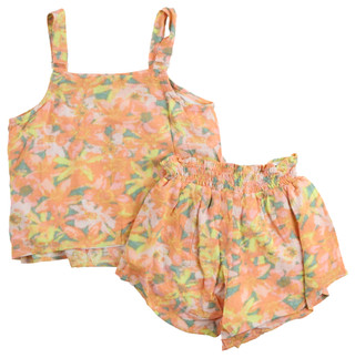 Thumbnail 2: VOLCOM Big Girls 2 Pc Woven Smocked Tank & Shorts Set 