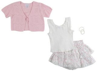 Thumbnail 3: Tween Diva Big Girls 3 Pc Cari Floral Skort Set 