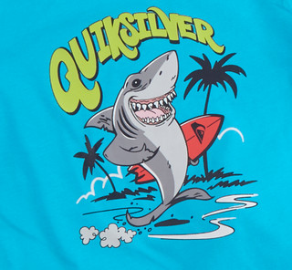 Thumbnail 3: Quiksilver Little Boys 2 Pc Short Sleeve Shark Tee & Shorts Set 