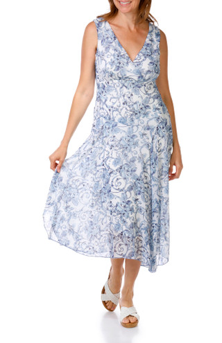 Thumbnail 1: Connected Apparel Women's Floral Midi Dress 