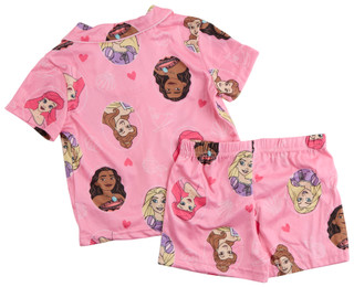 Thumbnail 2: Disney Princess Toddler Girls 2 Pc Princess Pajama Shorts Set 