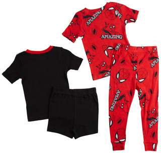 Thumbnail 2: Marvel Little Boys 4 Pc Spider-Man Pajama Set 