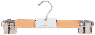 Thumbnail 1: SIMPLIFY 5 Pk Wood Skirt/Pant Hangers  