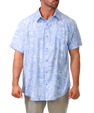 Thumbnail 1: Silver Bait Men's Short Sleeve Stretch Button Front Shirt 