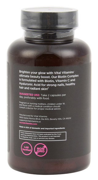 Thumbnail 2: VITAL VITAMINS 60 Ct Biotin Complex Pills  