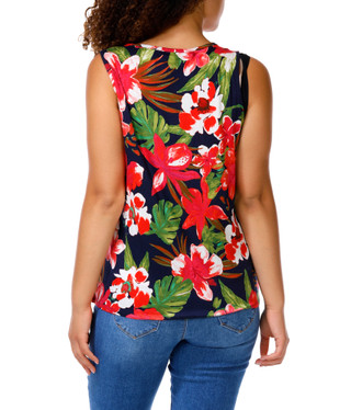 Thumbnail 2: Caribbean Joe Women's Sleeveless Lace Neck Top 