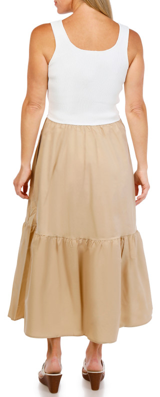 Thumbnail 2: ELAN Women's Sleeveless Tiered Maxi Dress 