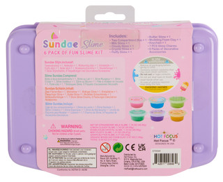 Thumbnail 2: HOT FOCUS 6 Pk Fun Slime Kit 