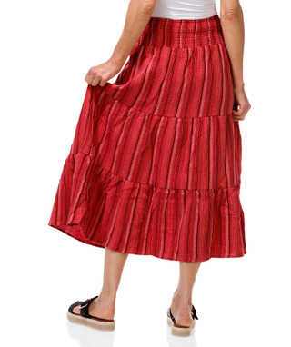 Thumbnail 2: FLAG & ANTHEM Women's Smocked Tiered Midi Skirt 