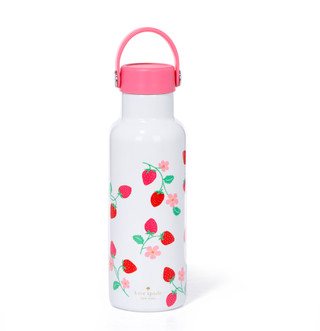 Thumbnail 1: KATE SPADE 17 oz Stainless Steel Strawberry Vine Water Bottle 