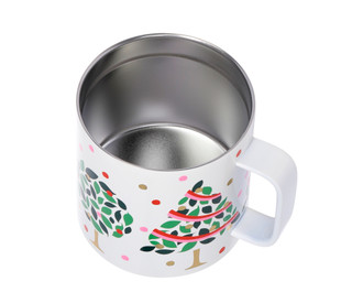 Thumbnail 4: KATE SPADE 16 oz Stainless Steel Evergreen Confetti Dot Coffee Mug 