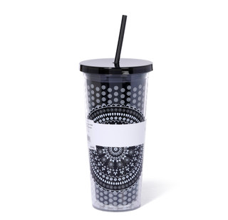 Thumbnail 2: Vera Bradley 24 oz Bandana Medallion Tumbler With Straw 