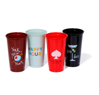 Thumbnail 4: KATE SPADE 4 Pk Happy Hour Reusable Travel Cup Set 