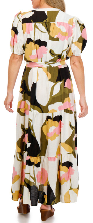 Thumbnail 2: MSK Women's Short Sleeve Tie Front Maxi Dress 
