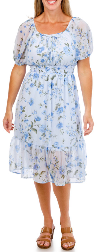 Thumbnail 1: Chenault Women's Short Sleeve Ruffle Tier Dress 