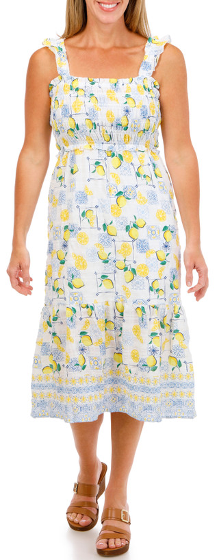 Thumbnail 1: Chenault Women's Sleeveless Smocked Border Dress 