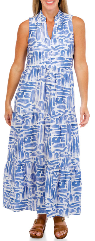 Thumbnail 1: MSK Women's Sleeveless Split Neck Maxi Dress 