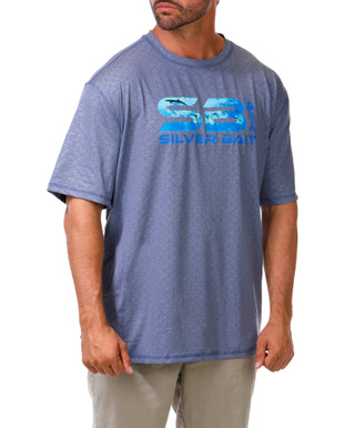 Thumbnail 1: Silver Bait Men's Active Comfort Stretch Graphic Tee 