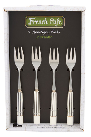 Thumbnail 1: International 4 Pk French Cafe Appetizer Forks 
