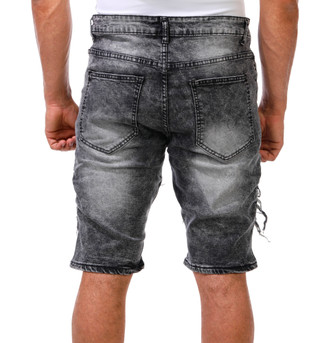 Thumbnail 2: Road Narrows Men's Distressed Denim Shorts 