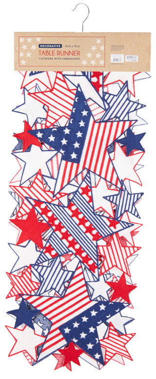 Thumbnail 2: Dream Home 14x70 Americana Stripes Table Runner 