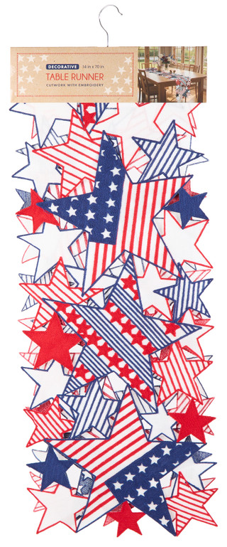 Thumbnail 1: Dream Home 14x70 Americana Stripes Table Runner 