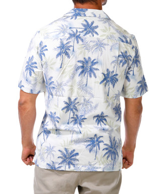 Thumbnail 2: CAMPIA Men's Active Tropical Print Button Down Shirt 
