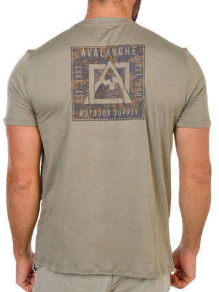 Thumbnail 1: Avalanche Outdoor Supply Men's Outdoor Logo Camo Graphic Tee 