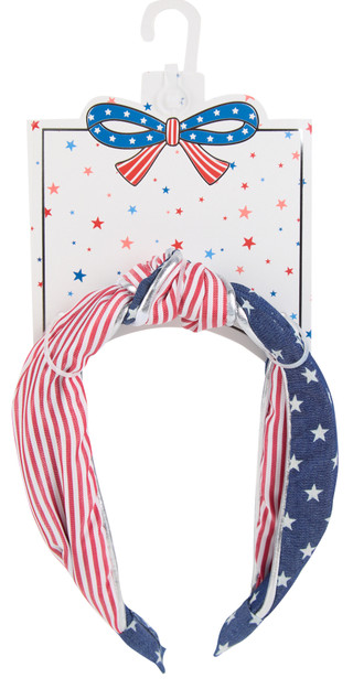 Thumbnail 1: American Flag Knot Headband 