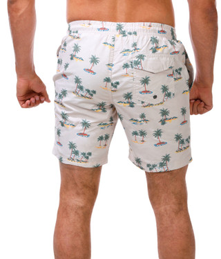 Thumbnail 2: Distortion Men's Palm Tree Volley Shorts 