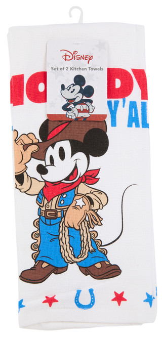 Thumbnail 1: Disney 2 Pk Howdy Mickey Kitchen Towels 