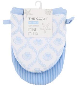 Thumbnail 1: The Coast 2 Pk Sea Trellis Mini Oven Mitts 
