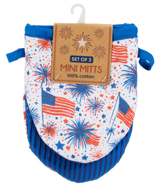 Thumbnail 1: Dream Home 2 Pk 4th of July Mini Oven Mitts 