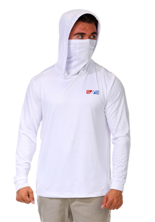 Thumbnail 1: Silver Bait Men's Outdoor Hooded Shirt with Pull Up Face Cover 
