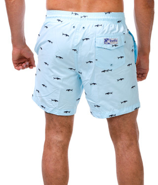 Thumbnail 2: Trunks Men's Shark Print Volley Shorts 