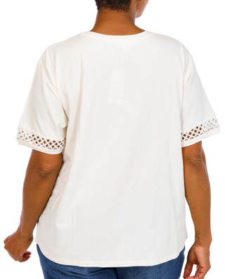 Thumbnail 2: Kiss & Fly Women's Plus Beaded Sequin Coastal Top 
