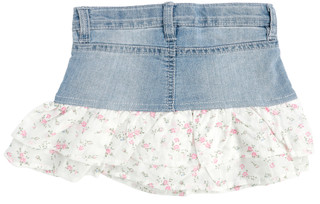 Thumbnail 2: Squeeze Little Girls Denim Ruffle Skort 