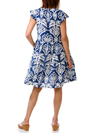 Thumbnail 2: Kaktus Women's Short Sleeve Print Tiered Dress 