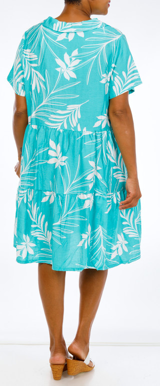 Thumbnail 3: Kaktus Plus Short Sleeve Tiered Dress 