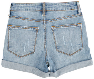 Thumbnail 2: KanCan Juniors Roll Cuff Distressed Denim Shorts 