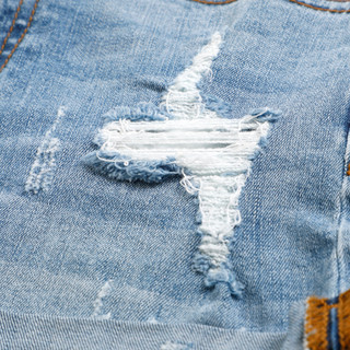 Thumbnail 3: KanCan Juniors Roll Cuff Distressed Denim Shorts 