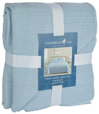 Thumbnail 5: Caribbean Joe Stonewashed Cotton Quilt Set 