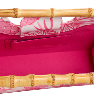 Thumbnail 3: D'Margeaux Tropical Pineapple Satchel with Bamboo Handle 