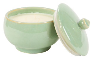 Thumbnail 2: Ember Glow 18 oz Eucalyptus Mint Scented 3 Wick Candle in Crock 