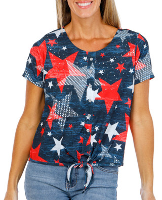 Thumbnail 1: Onque Women's Petite Americana Top 